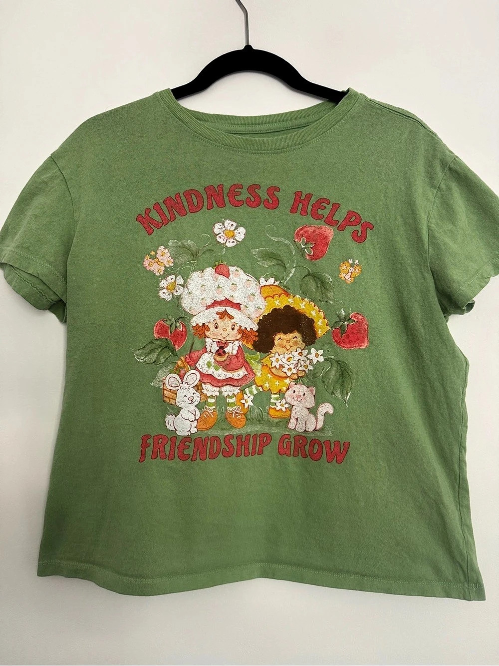 Y2K Strawberry Shortcake Kindness Helps Friendship Grow Graphic T-Shirt